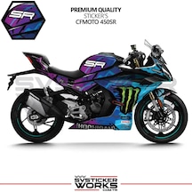 Cfmoto 450sr Kaplama Sticker Fabio Design Motor Kaplama Modeli Hazır Kit Tüm Modeller Uyumlu Turkuaz Mor Mavi Turkuaz