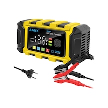 Aubyhe 12v 6a Akü Şarj Cihazı, 2-150ah Akü Aralığı, 100-240v Avrupa Standartı, Sarı Abs Malzeme, Isı Korumalı 65 5