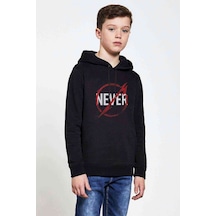 Tshirthane Metallica 2018 Never Metal Rock Music Baskılı Unisex Çocuk Sweat Siyah