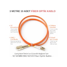 3 Metre Sc-lc Mm Om2 50/125 Dx Patch Kablo Patch Cord 10 Adet