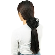 Saçlı Lastikli Topuz Toka / Siyah - Mydr-462377 Çok Renkli