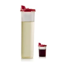 Oval Zeytinyağlık Kırmızı Kapak 2'li Şeffaf