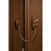 Çelik Halatlı Anahtarlı Kablolu Pencere/kapı Emniyet Kilidi Çocuk+ 25'li Set Koyu Kahve