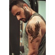Bearpear Kartal Dövmesi, Kartal Geçici Dövme Tattoo, Üniseks Dövme, Kol Dövmesi, Omuz Dövmesi, Vücut Dövmesi, G