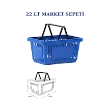 1 adet 22Litre Market ve Alışveriş Sepeti, Saplı Market Sepeti M
