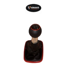 Vw Golf 4 Mk4 Bora 98-04 Uyumlu Audi A3 Stil 6 İleri Dar Tip Dizel Kırmızı Vites Topuzu Renkli