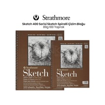 Strathmore Sketch Spiralli Blok 89g 100 Yaprak 400 Series