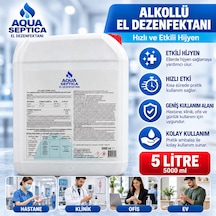 Aqua Septica Alkollü El Dezenfektanı 5 Litre 5000 Ml El Ve Cilt Hijyeni İçin Durulama Gerektirmeyen Dezenfektan 2 Adet