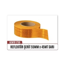 Reflektör Şerit Sarı 55mm X 45 Metre Ce Standartına Uygun Aem 191750