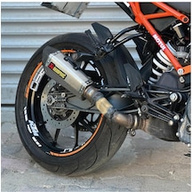 One Vıp Sale Ktm Duke 125/250/390 Motosiklet Jant Sticker Modeli İç & Dış Set Turuncu Çok Renkli