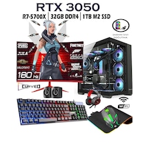 Apphirex Rebirth X35 R7-5700X 32 GB 1 TB M.2 RTX3050 6 GB 24'' W10P Masaüstü Oyuncu Bilgisayarı