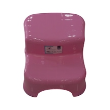 Bahat Plastik 2 Basamaklı Çocuk Basamağı Kaymaz Pvc Tabanlı Tabure Pembe