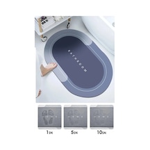 Buççin Online Mağaza Su Emici Paspas Şık Tasarım Abdest Paspası Kaymaz Taban Diyatom 38 58 Cm Oval Paspas Kauçuk İnce 6 Çok Renkli