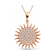 Kadın 925 Ayar Gümüş Kolye N107801 Rose Gold