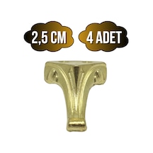 Moda Metal Ayak Çeyiz Ve Hediye Kutusu Mobilya Ayağı 2,5cm Altın 4 Adet Altın