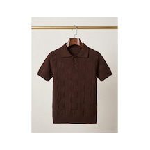 Flex Fashıon Yazlık Polo Yaka 5-12 Yaş Erkek Çocuk Triko Tişört Kahve Kahverengi - 873462808 Kahverengi
