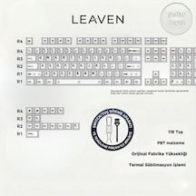 Mekanik Klavye Keycap -118 Tuşlu Şeffaf Tuş Takımı