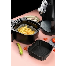 Airfryer Silikon Pişirme Kabı Tüm Airfryer'lere Uyumlu Siyah