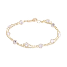 Emılıano Jewellery Silver 925 Ayar Zirkon Taşlı Tiffany Bileklik Gümüş - Rose Gold