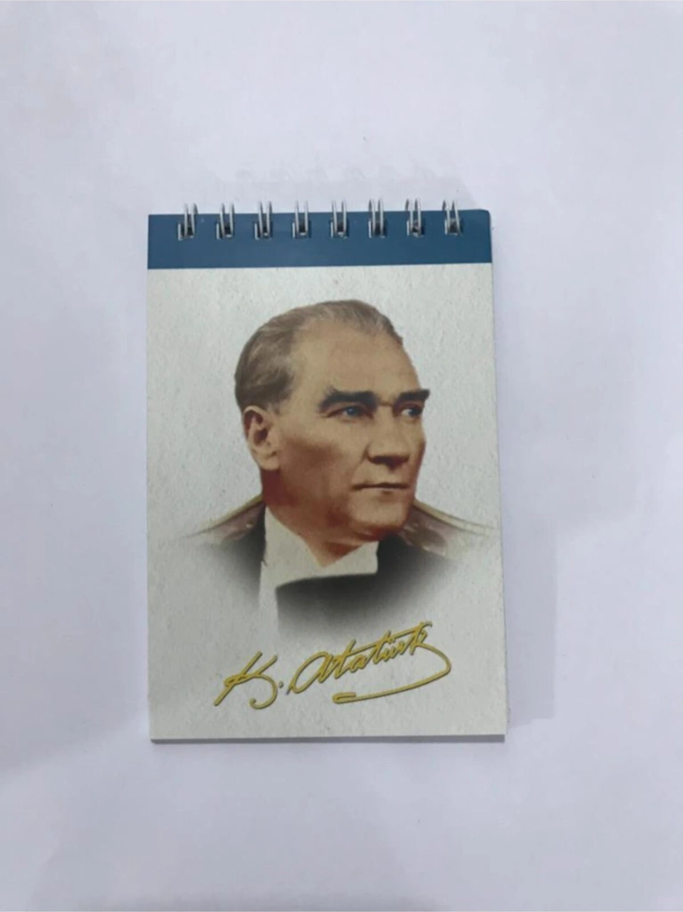 Mavi Atatürk Desenli Bloknot