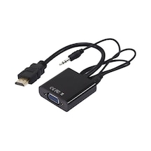 Hdmi - Vga Dönüştürücü Hdmi To Vga Adaptör + Audio