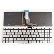 Hp Pavilion 15-ab000nt Klavye Gri Gümüş Renk Aydınlatmalı Işıklı Tuş Takımı