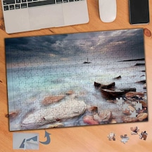 Buharlı Deniz Ve Taşları 240 Parça Puzzle Yapboz Tablo-654