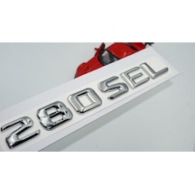 280 SEL Bagaj Krom Metal 3M 3D Yazı Logo