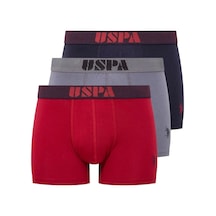 U.S. Polo Assn. U.s Polo Assn. 80521 Erkek Pamuklu 3'lü Boxer-bordo&lacivert&antrasit Bordo