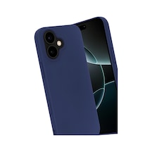 Apple iPhone Uyumlu - 17 Nano İçi Kadife Silikon - Lacivert