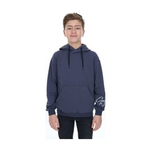 Toontoy Kids Toontoy Erkek Çocuk Oversize Kapüşonlu Cepli Düşük Omuz Baskılı Sweatshirt - 2 İplik Füme