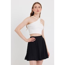 Quhox Kadın Askılı Crop Kaşkorse Ekru