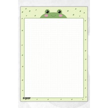 A4 Bloknot Kareli Defter - 50 Yaprak - Memopad - Notepad - Not Defteri - Not Kağıdı - 4115 Çok Renkli