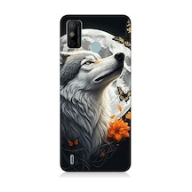 Tecno Spark 6 Go Uyumlu Dolunayda Gururlu Kurt Desenli Silikon Kılıf Çok Renkli