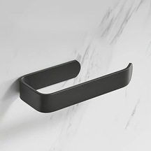 Sunshine011 Kendinden Yapışkanlı Siyah Duvar Kağıt Havlu Askısı - Mat Siyah, Delme Ve Vida Yok Siyah