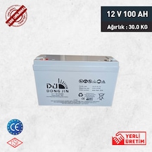 12 Volt 100 Amper Jel Akü 30 Kg 2024 Üretimi Tse Belgeli