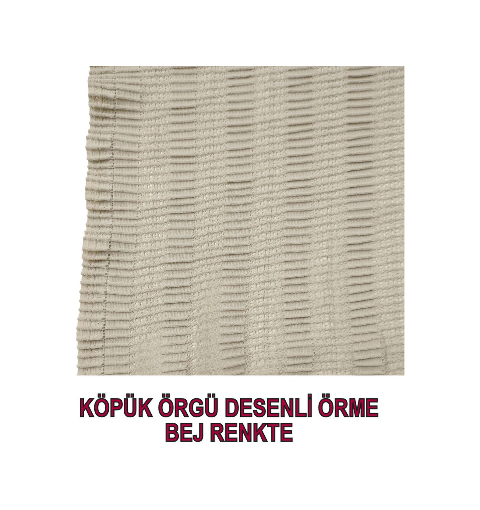 İnce Jarse Benzeri Örme Bej Renkte En: 160 Cm-2736 Renkli