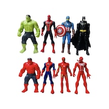 Avengers Işıklı Örümcek Adam Hulk Kaptan Amerika Batman İronman Venom 8'li Kahramanlar Oyun Seti