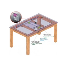 Smr 100 Çelik Halatlı Çift Kanat Masa Rayı 25 Cm