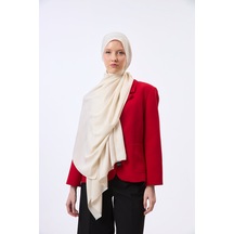 Mirsoy Scarf Zerafet Desen Şal Kırık Beyaz