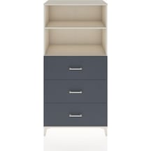 Hyperion Dolap 2 Raflı 3 Çekmeceli 88x44x182 Aytaşı-antrasit Aytaşı