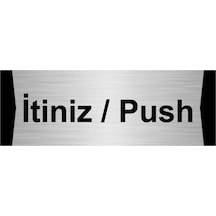 Itiniz/push 10x20cm Gümüş Renk Metal Yönlendirme Levhası