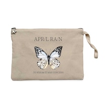 April Rain To Whom It May Concern Krem Clutch Astarlı Cüzdan / El Çantası
