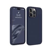 Apple iPhone Uyumlu  15 Pro Max Kılıf First Silikon - Lacivert