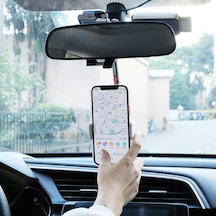 Dikiz Aynası Ince Araç Içi Telefon Tutucu Dik-Yan Durdurabilme