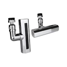 Deluxe Krom Gümüş Perlatör Musluk Ucu, 4 Fonksiyonlu, 360 Oynar Başlıklı, Geniş Şelale Akışlı, Banyo Ve Mutfak İçin