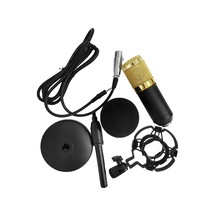 Profesyonel Bm-800 Kapasitif Mikrofon, Canlı Yayın Ve Kayıt İçin Altın Kaplama Diyafram, Yuvarlak Disk Desteği İle Siyah