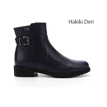 Gönderi R Kadın Lacivert Antik Fermuarlı Kauçuk Taban Hakiki Deri Bot Dkzb61346460 Lacivert