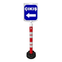 Levhalı Uyarı Dikmesi Seti 120 Cm - Kauçuk Tabanlı-set2