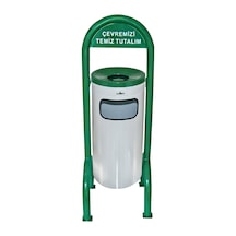Palex 3560-3 Bahçe Tipi Çöp Kovası Ayaklı Boyalı